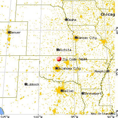 Marland, OK (74644) map from a distance