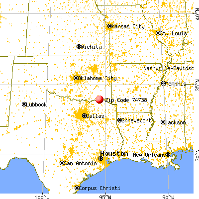 Grant, OK (74738) map from a distance