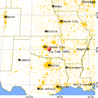 Maud, OK (74854) map from a distance