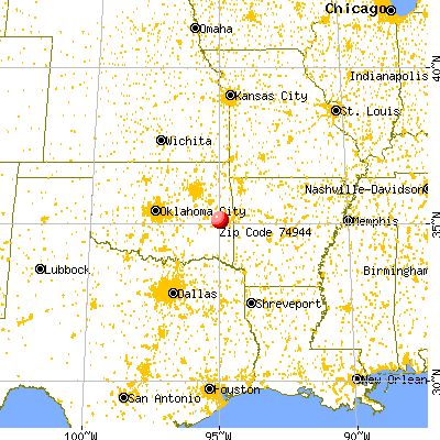 McCurtain, OK (74944) map from a distance