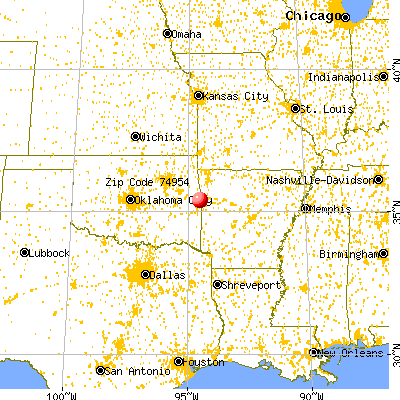 Remy, OK (74954) map from a distance