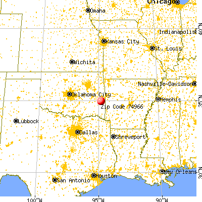 Fanshawe, OK (74966) map from a distance
