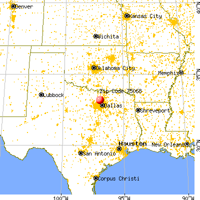 Little Elm, TX (75068) map from a distance