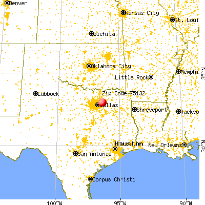 Fate, TX (75132) map from a distance