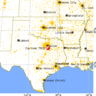 Palmer, TX (75152) map from a distance