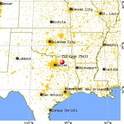 Cumby, TX (75433) map from a distance