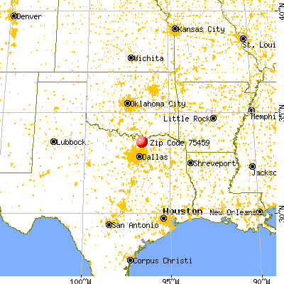 Howe, TX (75459) map from a distance