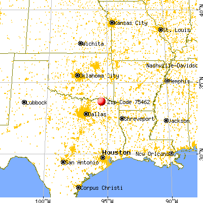 Paris, TX (75462) map from a distance