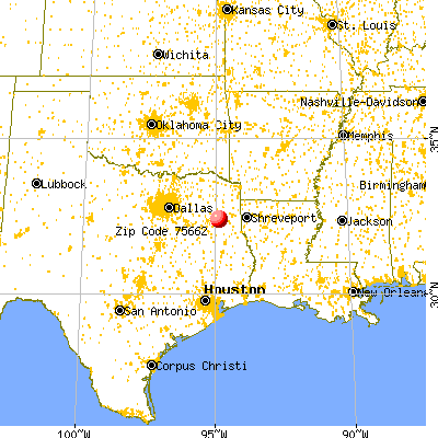 Kilgore, TX (75662) map from a distance
