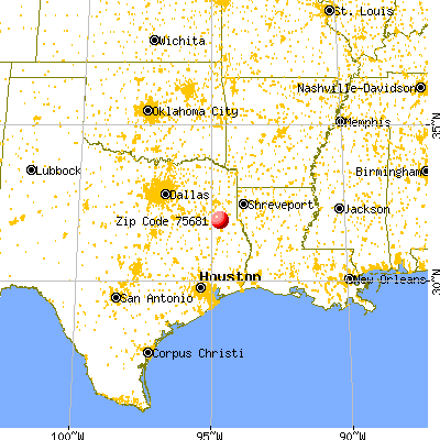 Mount Enterprise, TX (75681) map from a distance