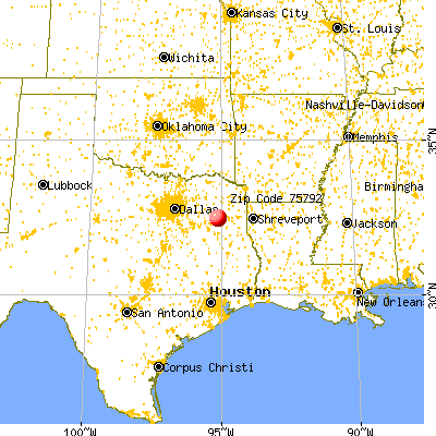 Winona, TX (75792) map from a distance