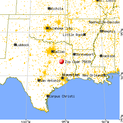 Elkhart, TX (75839) map from a distance