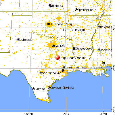 Jewett, TX (75846) map from a distance
