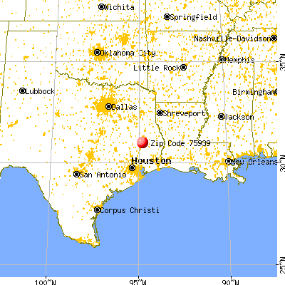 Pleasant Hill, TX (75939) map from a distance
