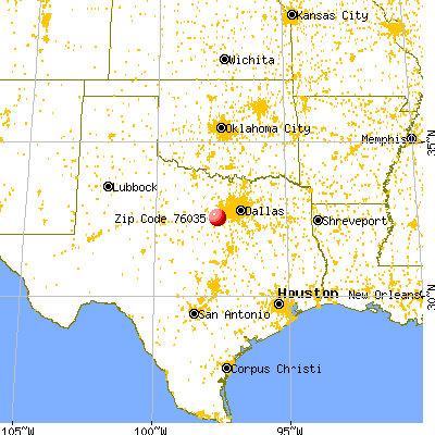 Cresson, TX (76035) map from a distance