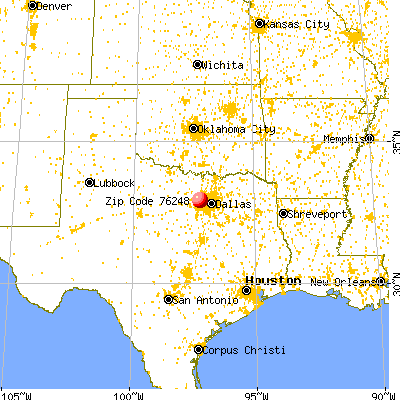 Keller, TX (76248) map from a distance