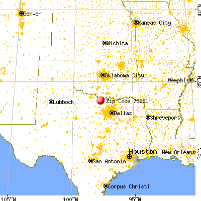 Montague, TX (76251) map from a distance