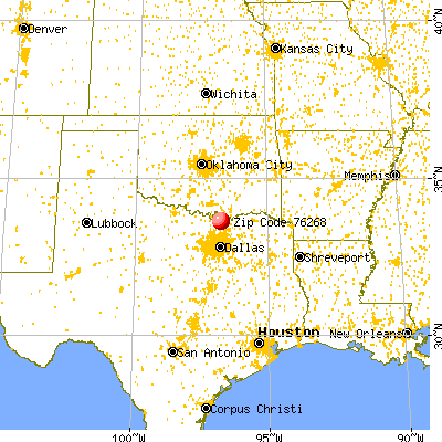 Southmayd, TX (76268) map from a distance
