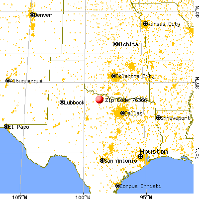 Holliday, TX (76366) map from a distance