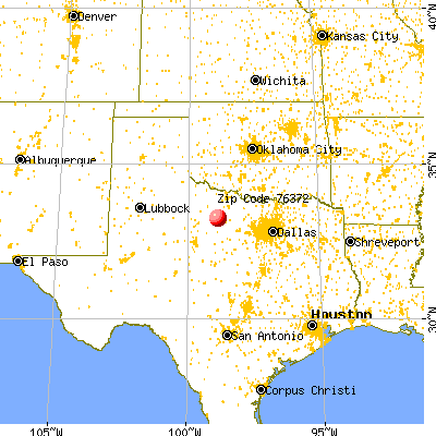 Elbert, TX (76372) map from a distance