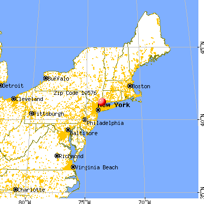 Scotts Corners, NY (10576) map from a distance