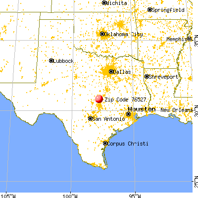 Florence, TX (76527) map from a distance
