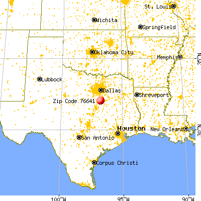Frost, TX (76641) map from a distance