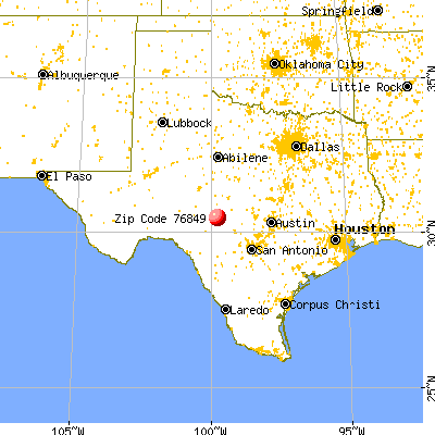 Junction, TX (76849) map from a distance