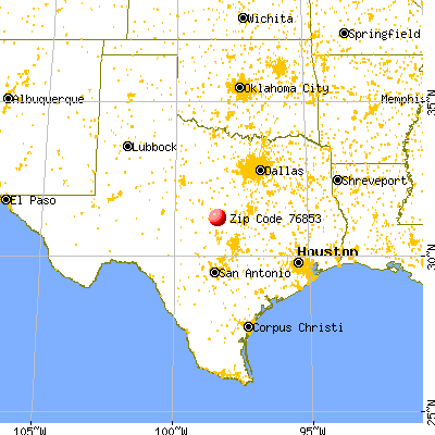 Lometa, TX (76853) map from a distance