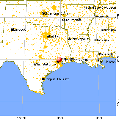 Atascocita, TX (77346) map from a distance