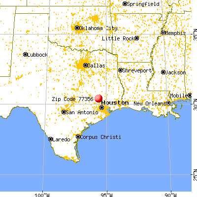 Montgomery, TX (77356) map from a distance