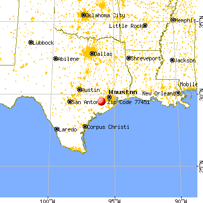 Kendleton, TX (77451) map from a distance