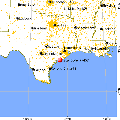Matagorda, TX (77457) map from a distance