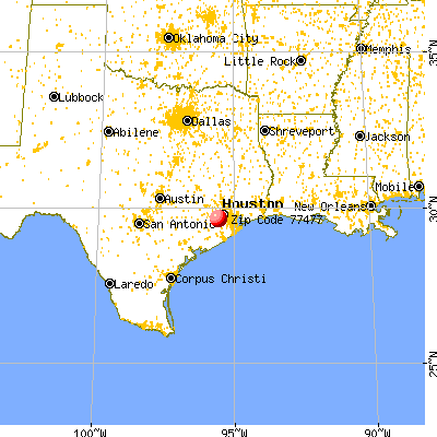 Stafford, TX (77477) map from a distance