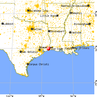 Groves, TX (77619) map from a distance