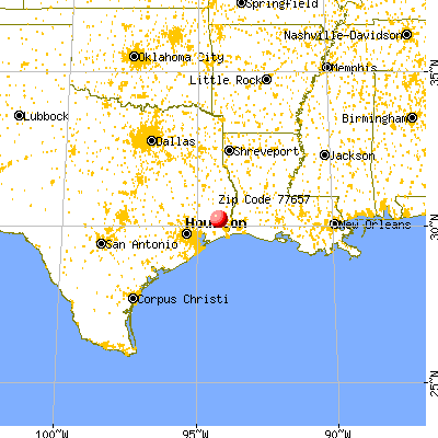 Lumberton, TX (77657) map from a distance