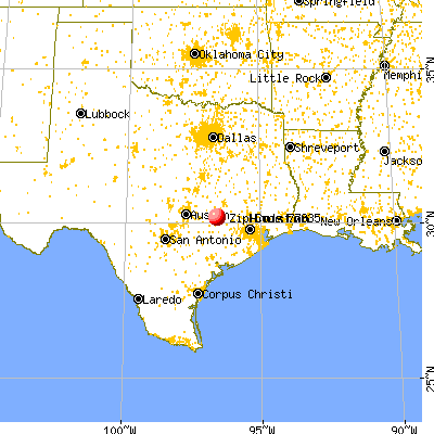 Burton, TX (77835) map from a distance