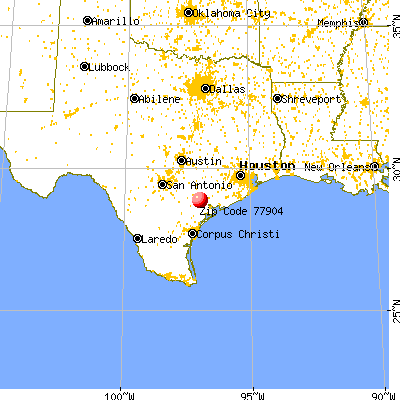 Victoria, TX (77904) map from a distance