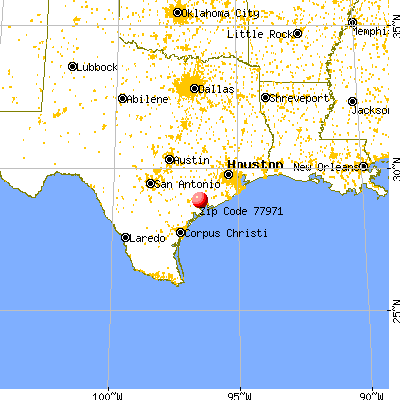 Lolita, TX (77971) map from a distance