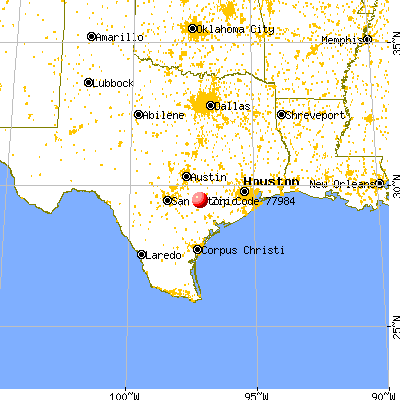 Shiner, TX (77984) map from a distance