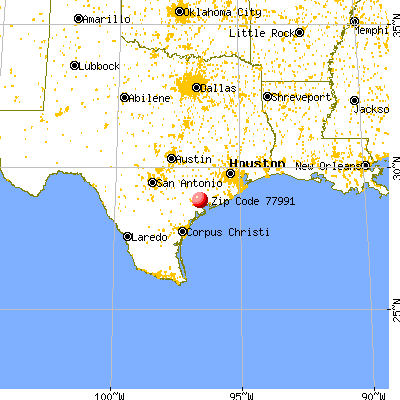Vanderbilt, TX (77991) map from a distance