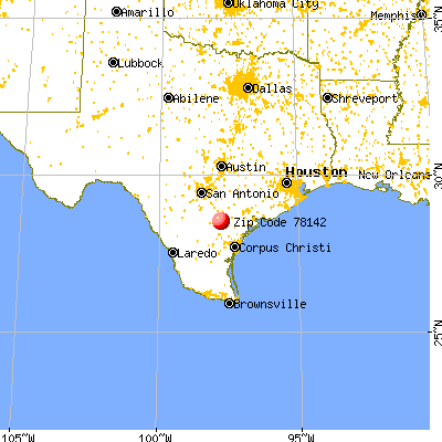 Normanna, TX (78142) map from a distance