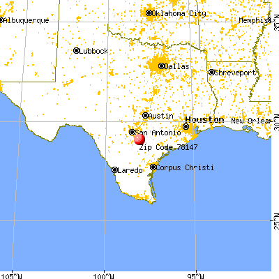 Poth, TX (78147) map from a distance