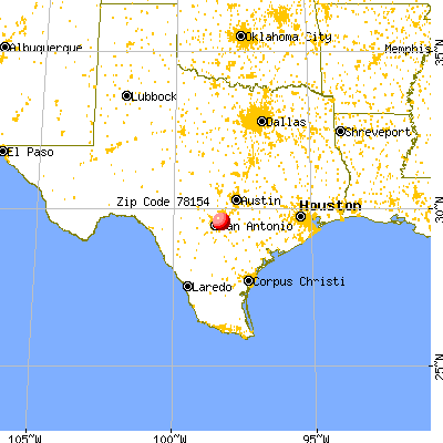 Schertz, TX (78154) map from a distance