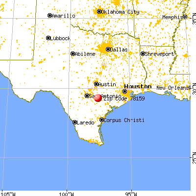 Smiley, TX (78159) map from a distance