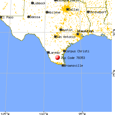 Encino, TX (78353) map from a distance