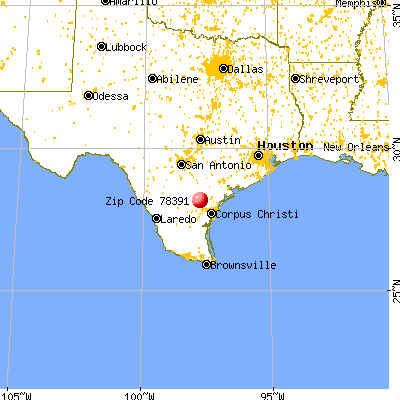 Tynan, TX (78391) map from a distance