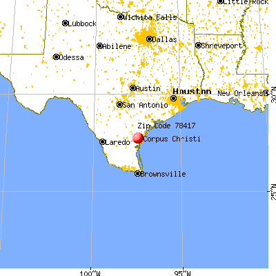 Corpus Christi, TX (78417) map from a distance
