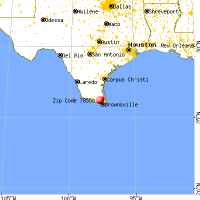 Harlingen, TX (78550) map from a distance