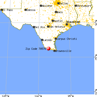 La Joya, TX (78576) map from a distance